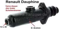 Renault - Dauphine/Caravelle, master brake cylinder. Brake system: Bendix (disc brake front). Piston