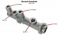 renault main brake cylinder estafette master 2 circuits mastervac type r1237 1300 P84390 - Image 1