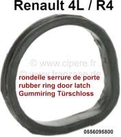 Renault - R4, Rubber ring for the door lock. Suitable for Renault R4. Diameter: 20,0mm. Height: 3,48