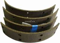 Renault - Brake shoes to rivet. Drum = 228 mm, diameter = 40mm wide. (189x40x5mm + 244x40x5mm). Peug