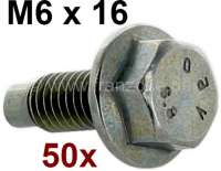Renault - M6x16, selflocking screw (50 item). Suitable for Renault.
