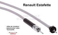 Alle - Speedometer cable, 2220mm long. Suitable for Renault Estafette. Both sides square 3x3mm. O