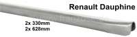 Alle - Dauphine, chrome strip (entrance strip) on the box sill (4 pieces). Suitable for Renault D