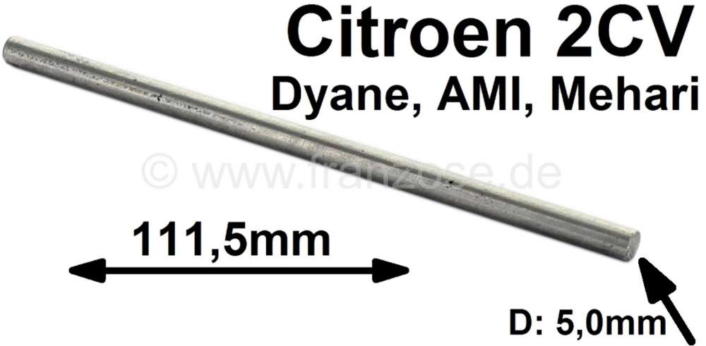 Citroen-2CV - tige d´entrainement de pompe à essence, Citroën 2CV6, moteurs A79/1, M28, M28/1, refabr