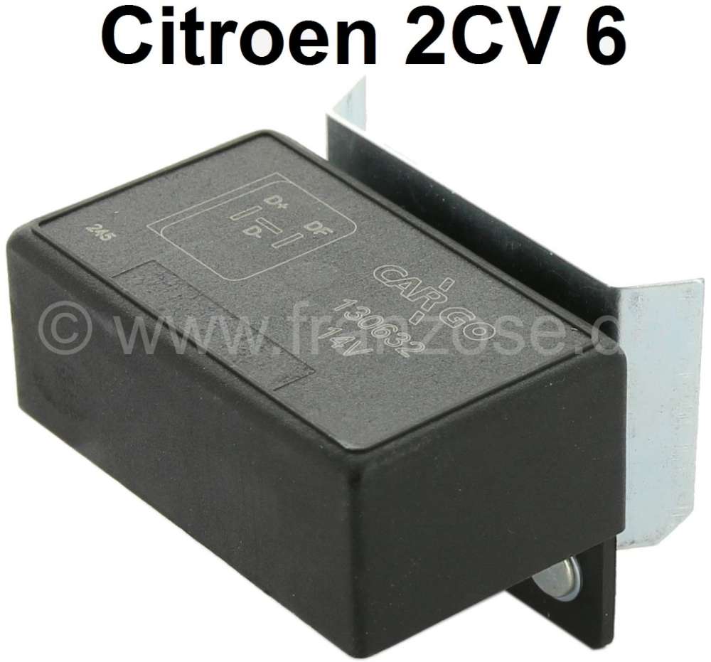 Citroen-2CV - régulateur de charge électronique 12 volts, Citroën 2CV, connection 3 fils. à fixer su