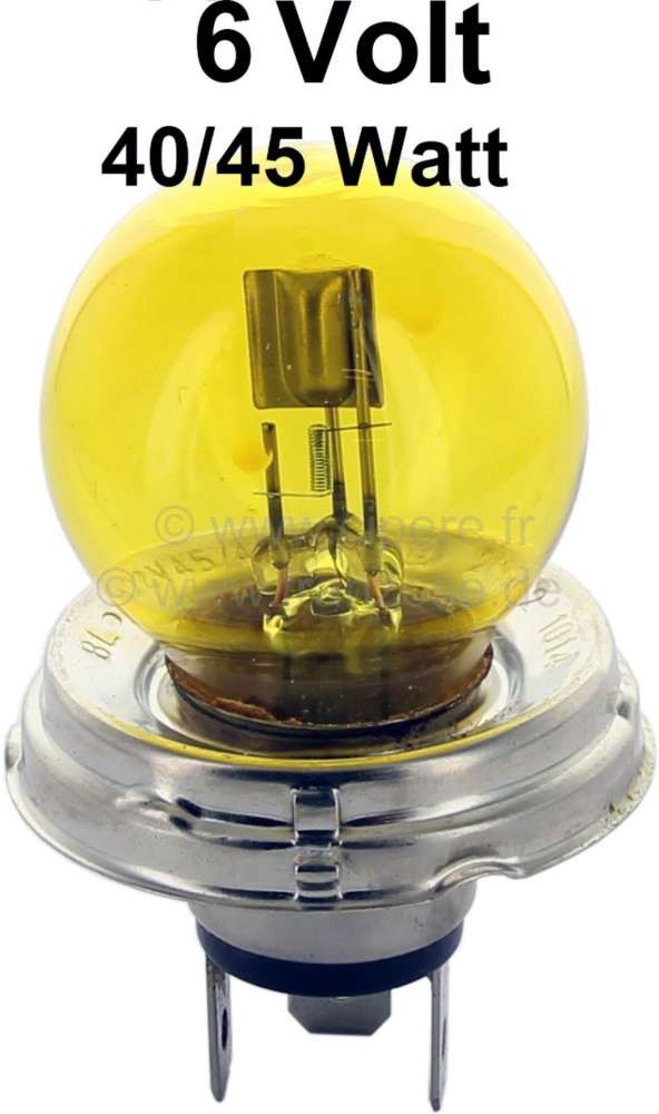 Ampoule phare R2 culot P45T 6 volts 40/45 watts - Alepoc