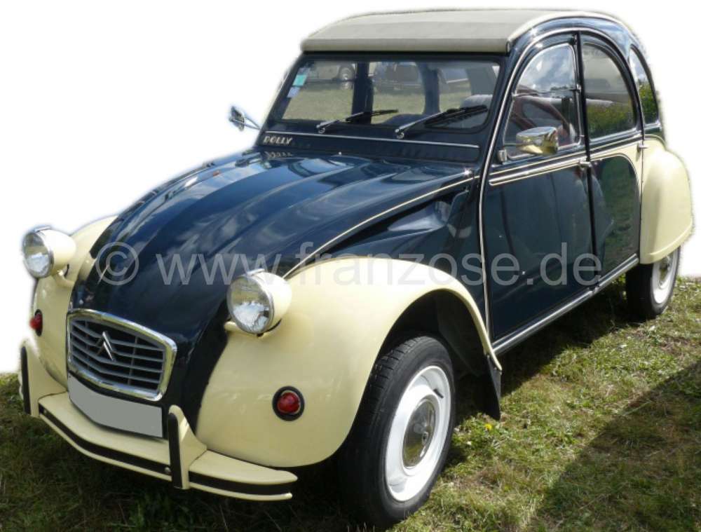 Citroen-2CV - autocollant 2cv série spéciale, Citroën 2cv, Dolly, kit complet, bleu céleste - jaune 