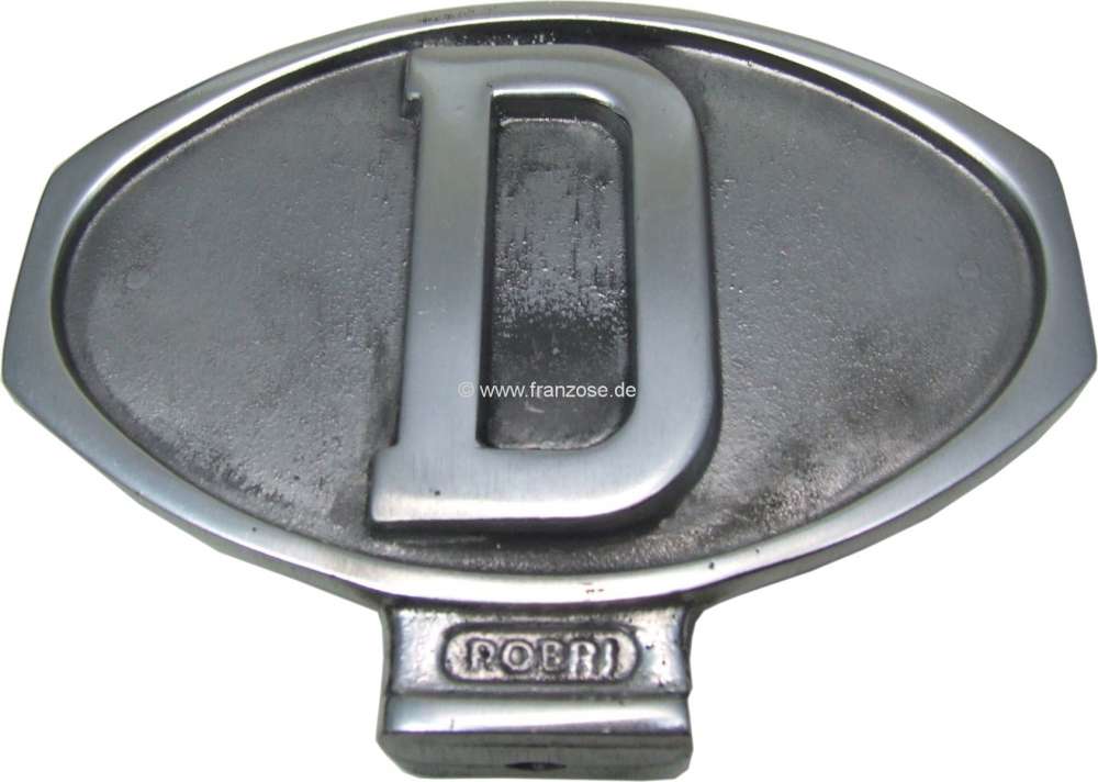 Citroen-2CV - plaque D en fonte d'aluminium poli, avec socle à visser, toutes voitures de collection