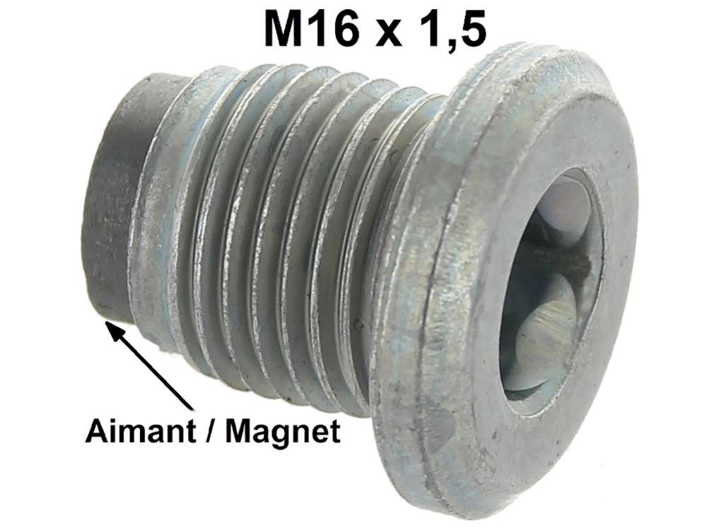 Citroen-2CV - vis de vidange magnétique pour carter d'huile en tôle, 2CV, DS, HY, Traction - 11 D, M16