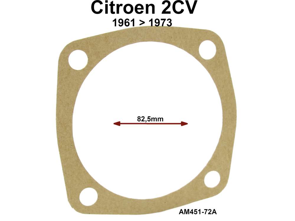 Citroen-2CV - joint papier de liaison du cardan à la boîte, Citroën 2CV4 et 2cv6 montage env. de 1961