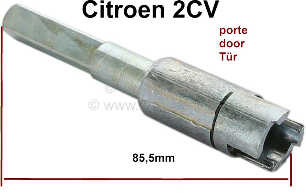 Citroen-2CV - broche de serrure, Citroën 2cv, longueur env 85mm, pour verrou de porte, pièce dans laqu