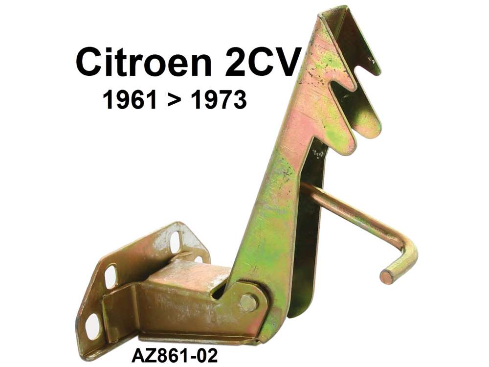 Renault - serrure de capot moteur, Citroën 2CV de 1961 à 1973, partie mobile complète, vissé au 