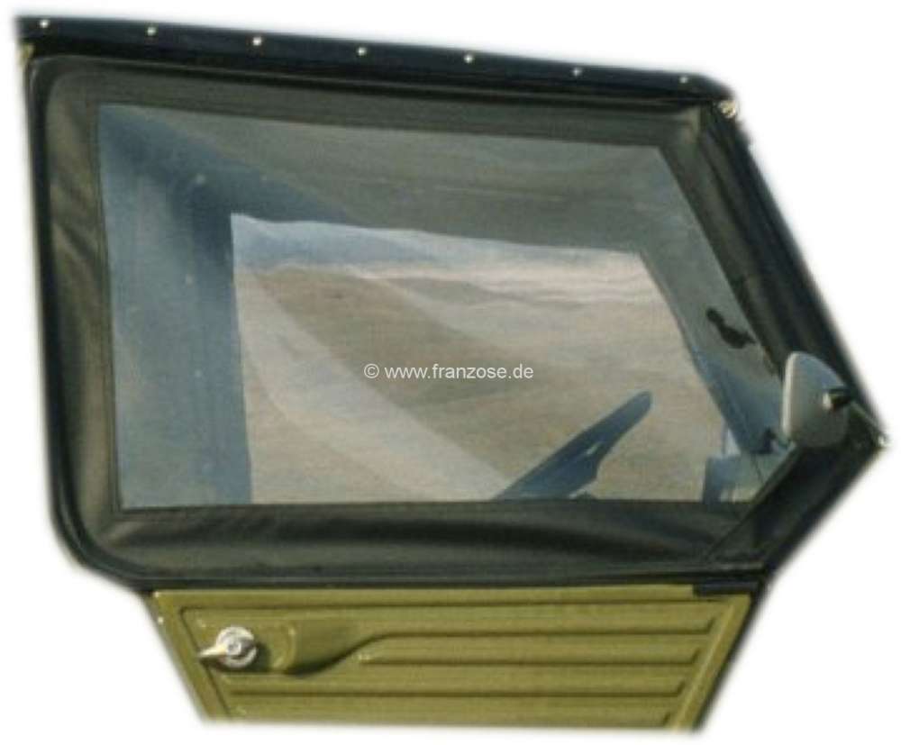 Renault - capote, Méhari, noir, pour porte avant droite