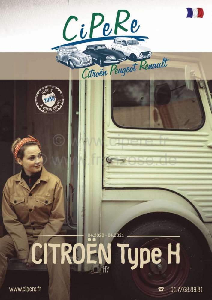Citroen-2CV - catalogue illustré HY en français, édition 2020/21. catalogue CIPERE complet avec photo