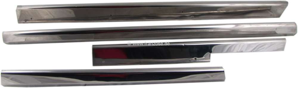 Peugeot - protection de brancard en Inox poli, Citroën 2CV, protection du côté intérieur des bra