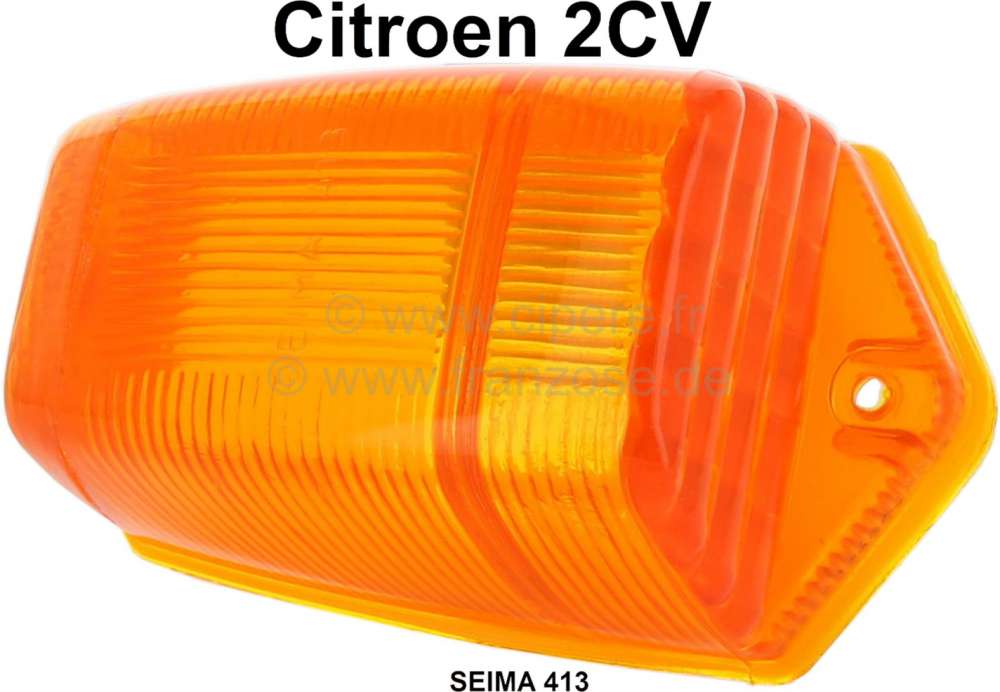 Citroen-2CV - cabochon de clignotant latéral orange, 2CV, Seima 413