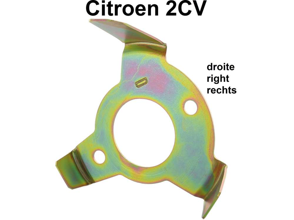 Citroen-2CV - étrier support de clignotant dans l'aile avant droite. Made in Germany.