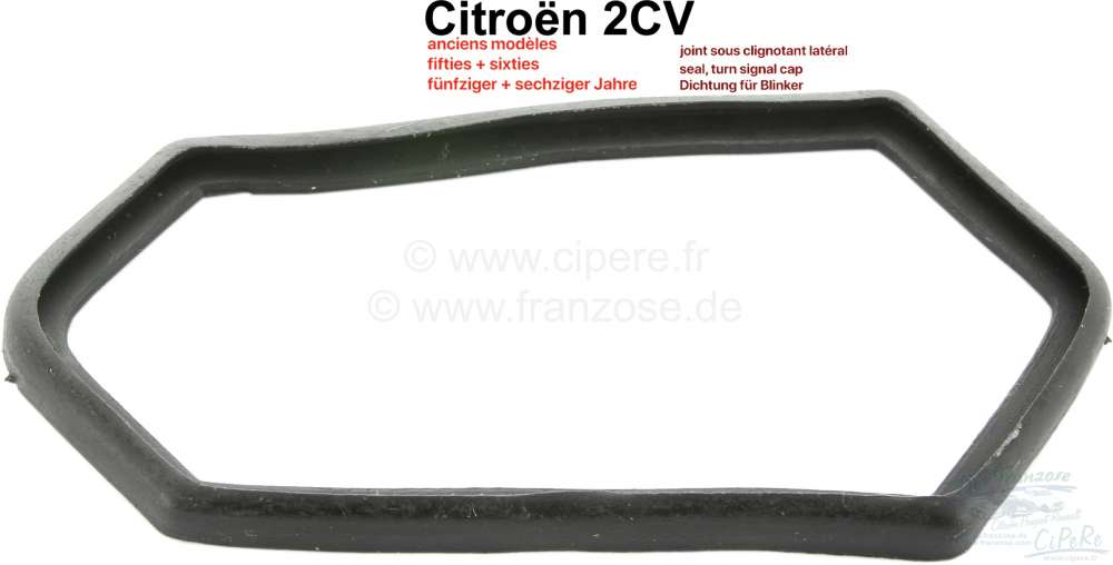 Citroen-2CV - joint sous clignotant latéral (custode) grand modèle, 2CV ancien modèle