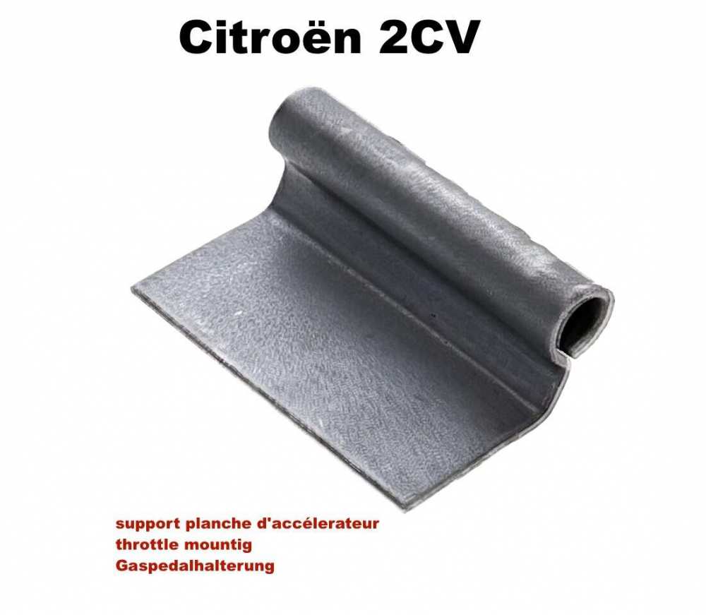 Citroen-2CV - pédale d'accélerateur, Citroën 2CV après 03.1966, support au plancher pour  planche d'
