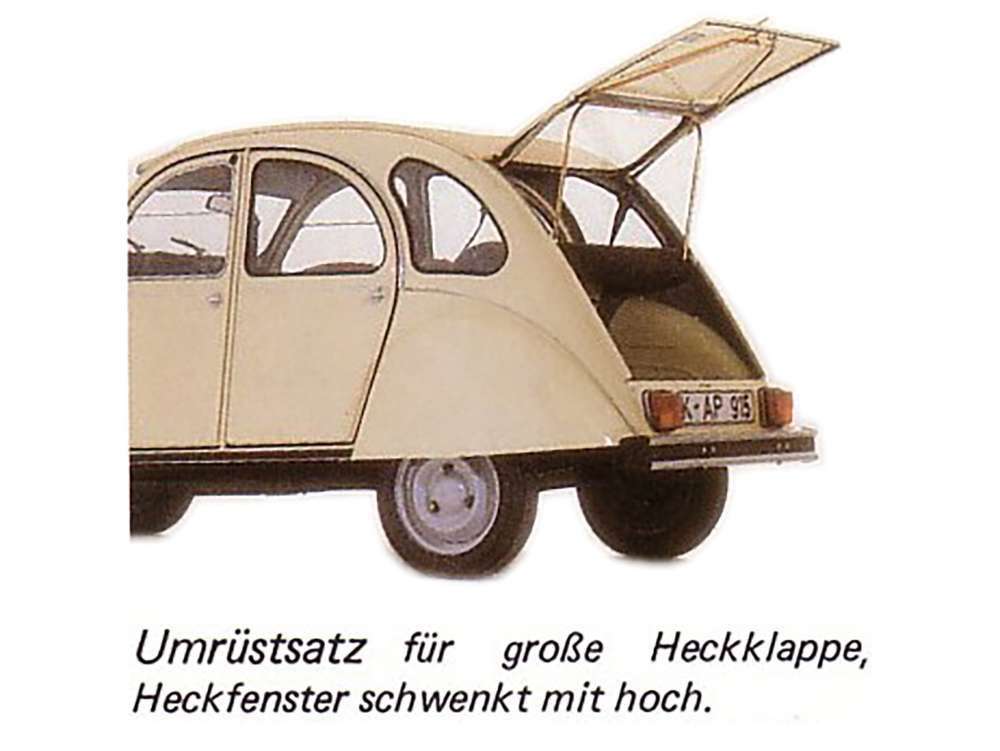 Citroen-DS-11CV-HY - kit de transformation pour porte de malle arrière grand format, 2CV, comme 2cv ENAC, prat