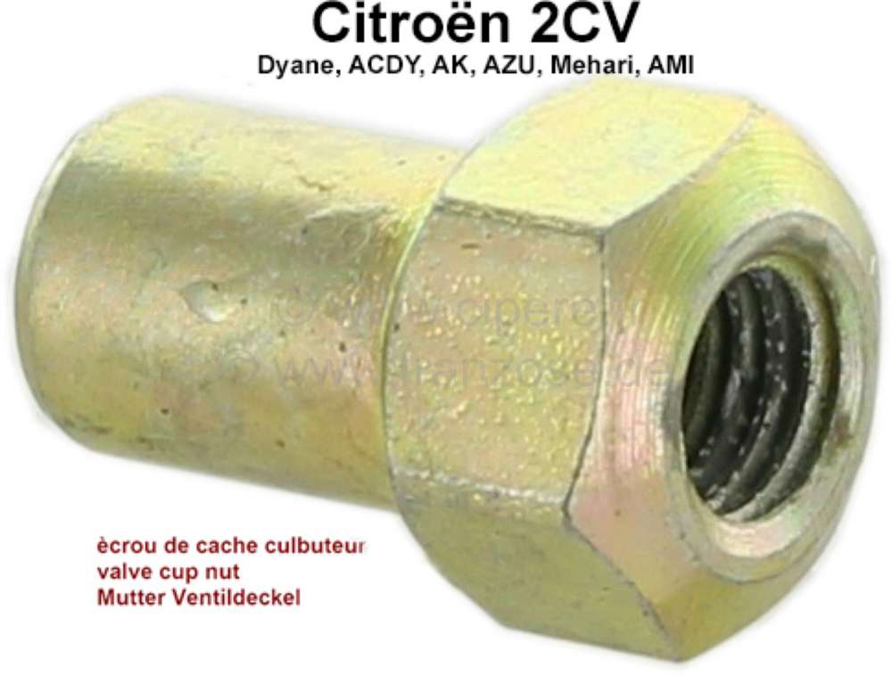 Citroen-DS-11CV-HY - écrou de cache culbuteur 2CV, refabrication