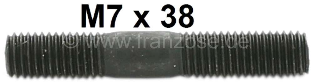 Sonstige-Citroen - goujon 7mm pour 2CV/DS/4L, longueur: 38mm. (fixation de tubulure sur la culasse 2CV par ex