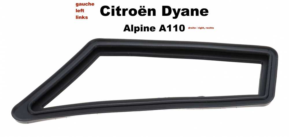 Alle - semelle de clignotant avant, Citroën Dyane, ACDY, joint sous le clignotant gauche, entre 