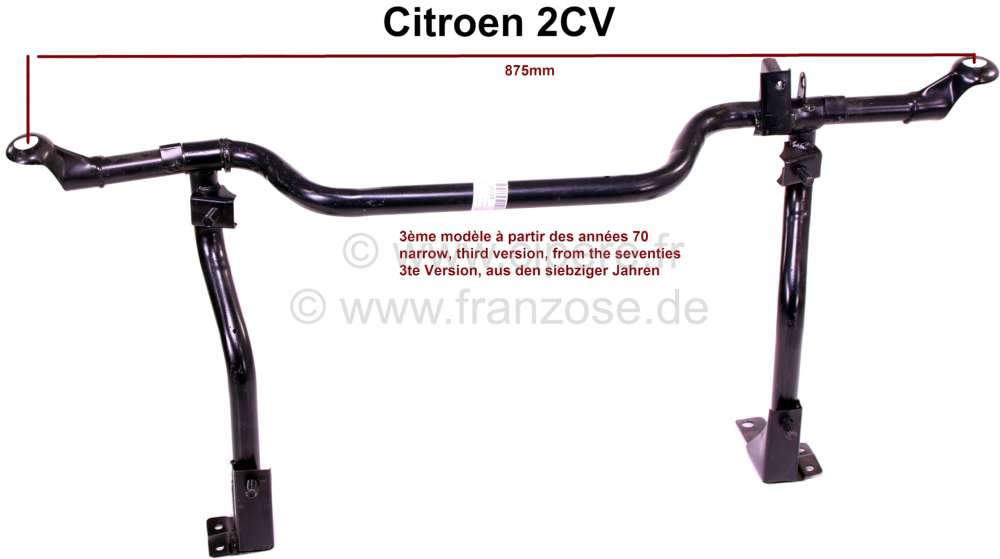 Citroen-2CV - support de phare, Citroën 2CV, potence 3ème modèle à partir des années 70, de petite 