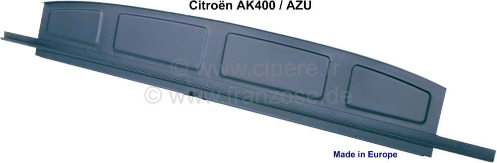 Citroen-2CV - façade arrière sup. AK400 au dessus des portes arrière, refabrication, tôle sans suppo