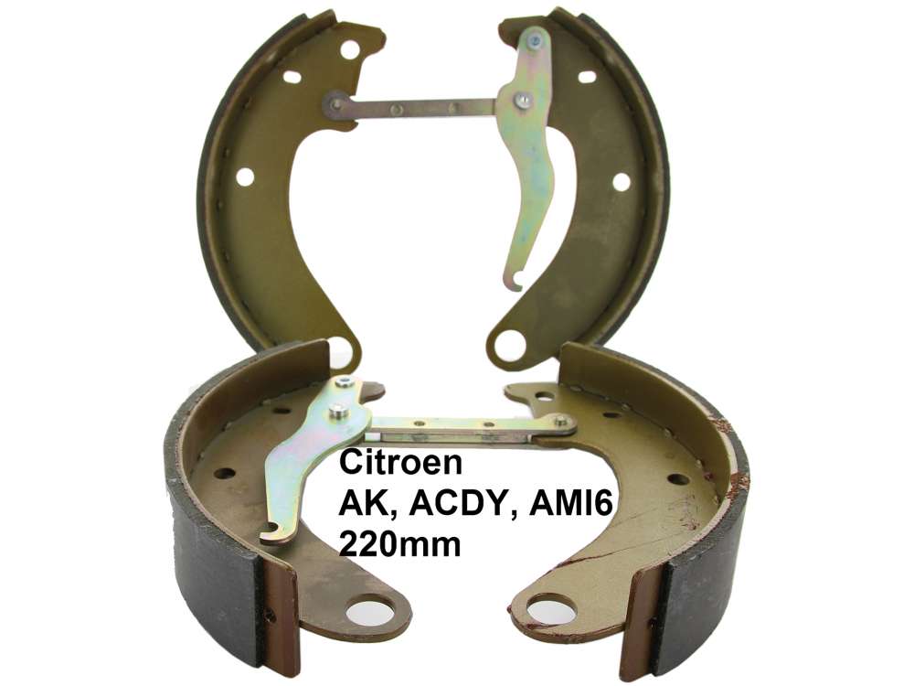 Citroen-2CV - machoires de frein avant, fourgonnette + Acadiane (AK, ACDY), AMI 6, largeur des garniture