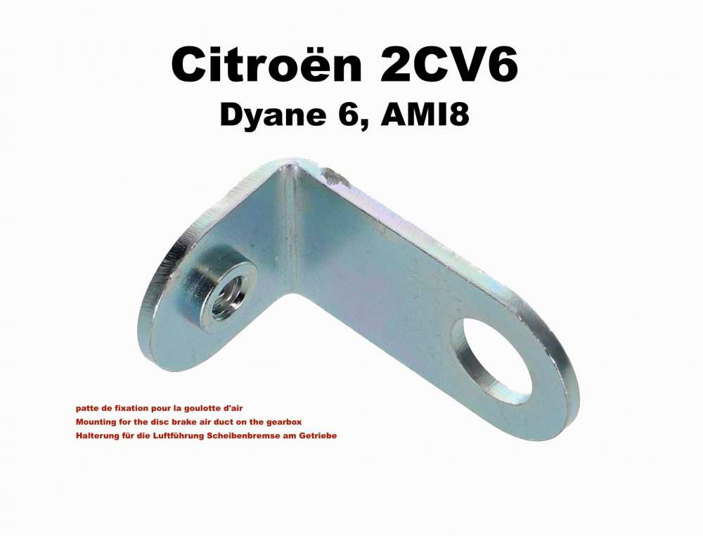 Citroen-DS-11CV-HY - patte de fixation pour la goulotte d'air,  Citroen 2CV6, Dyane, AK, AMI8, équerre reliant