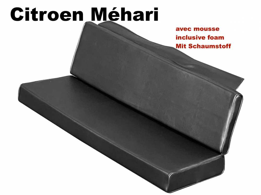 Alle - garniture de banquette arrière, Citroën Méhari, skai noir