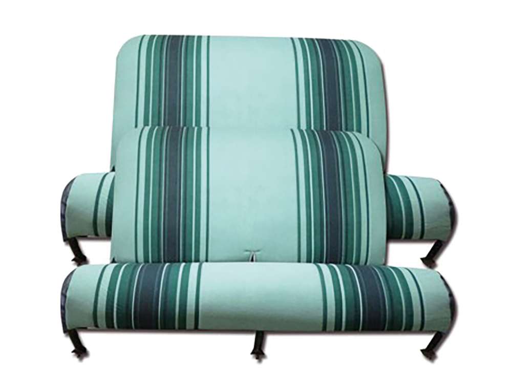 Citroen-2CV - garnitures de sièges, Citroën 2CV, jeu complet (1 banquette avant + 1 banquette arrière