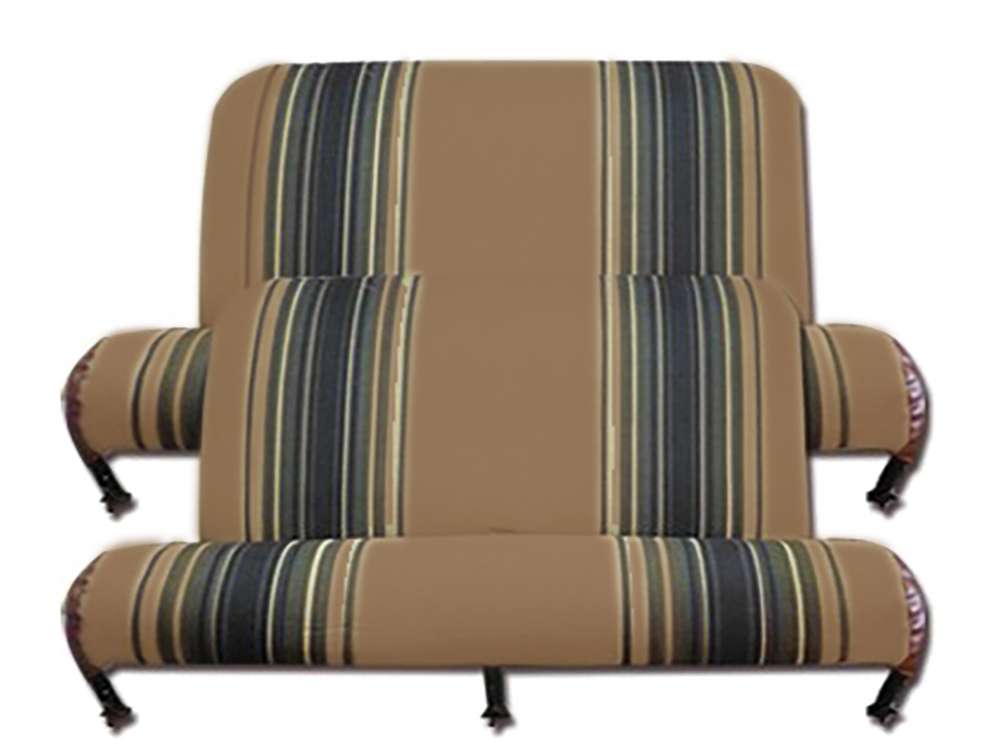 Citroen-DS-11CV-HY - garnitures de sièges, Citroën 2CV, jeu complet (1 banquette avant + 1 banquette arrière