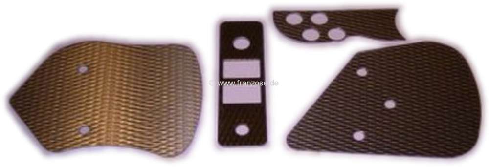 Citroen-2CV - enjoliveur en Inox gauffré pour colonne de direction, 2CV, 4 pièces. Made in Germany.