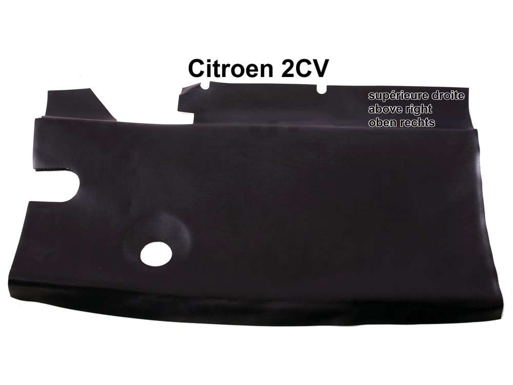 Citroen-2CV - insonorisant de tablier, Citroën 2CV6, habillage tablier en haut à droite