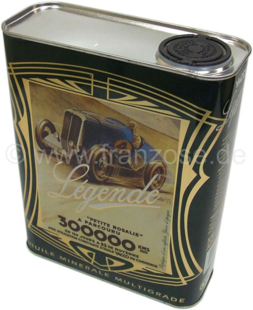 Citroen-2CV - huile moteur Yacco 15W50, 2 litres. Une des rares huiles en 15W50 qui soit encore produite