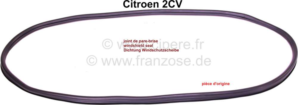 Alle - joint de pare-brise, Citroën 2CV, qualité d'origine