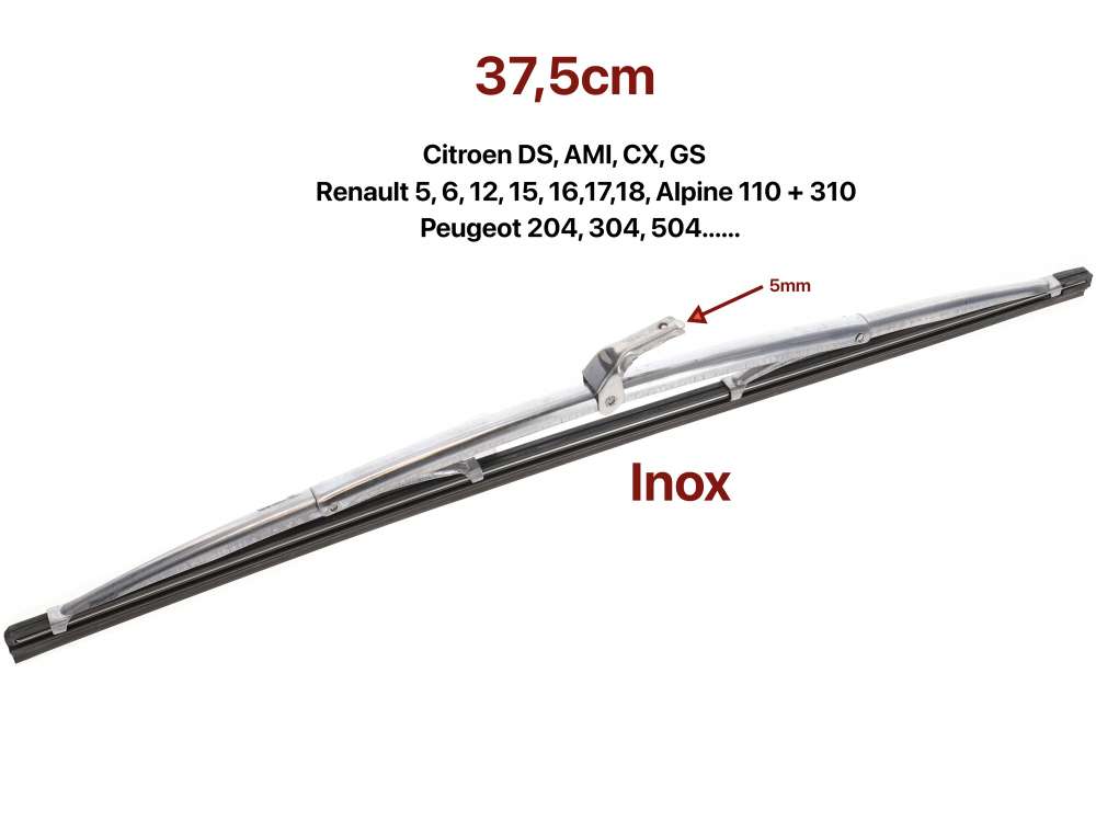Peugeot - balais d'essuie-glace, Citroën DS, Ami, Renault 5,6,12,15,16,17,18, Alpine A110 + 310, Pe