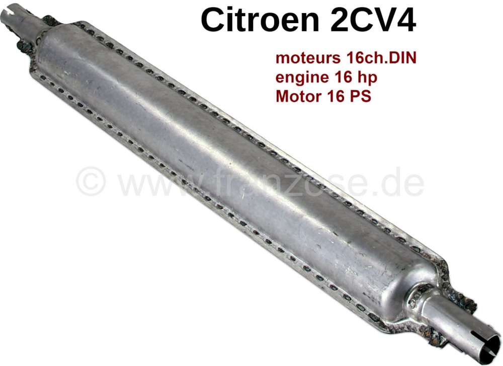 Alle - échappement, 3ème partie, Citroën 2CV, AZU, moteurs 425cm3, 16ch.DIN jusque 02.1970, si