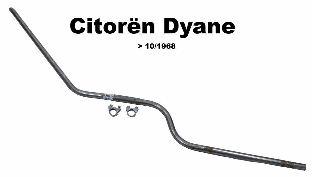 Alle - tube d'échappement Citroën Dyane jusque 1969, moteur 425cm3 jusque 03/68, moteur 435cm3 