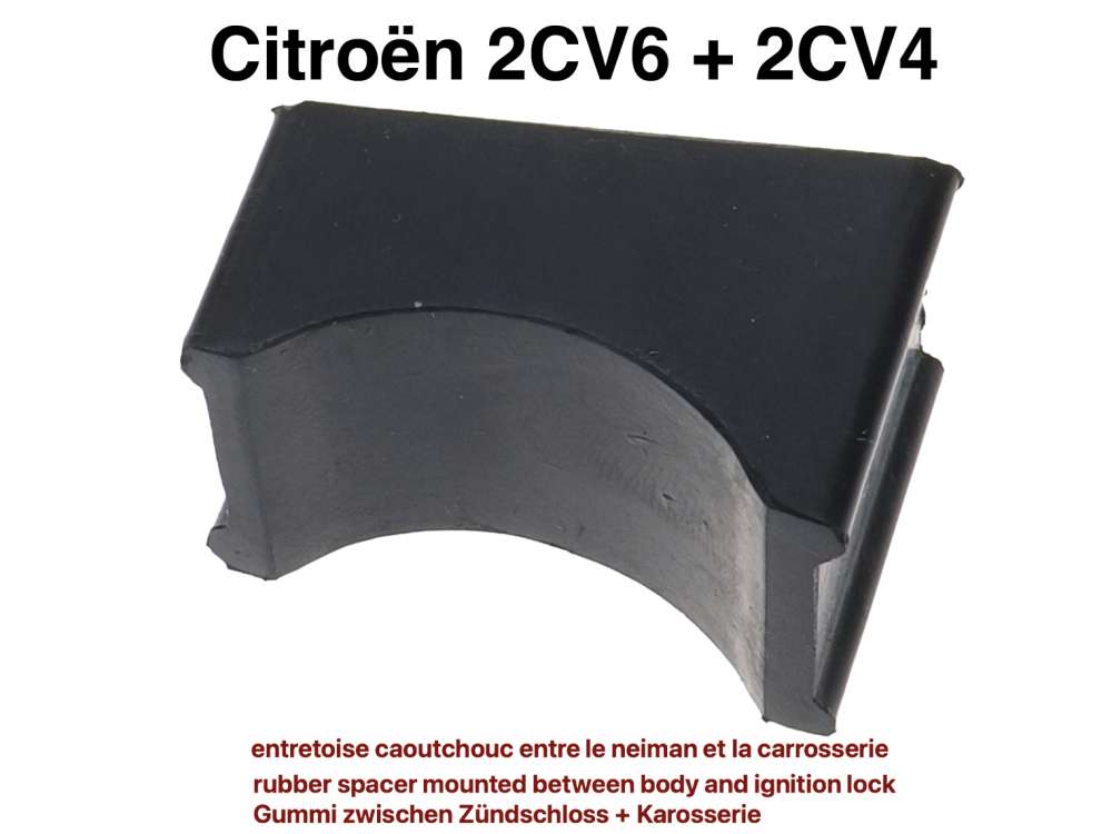 Citroen-2CV - entretoise caoutchouc entre le neiman et la carrosserie, Citroën 2cv