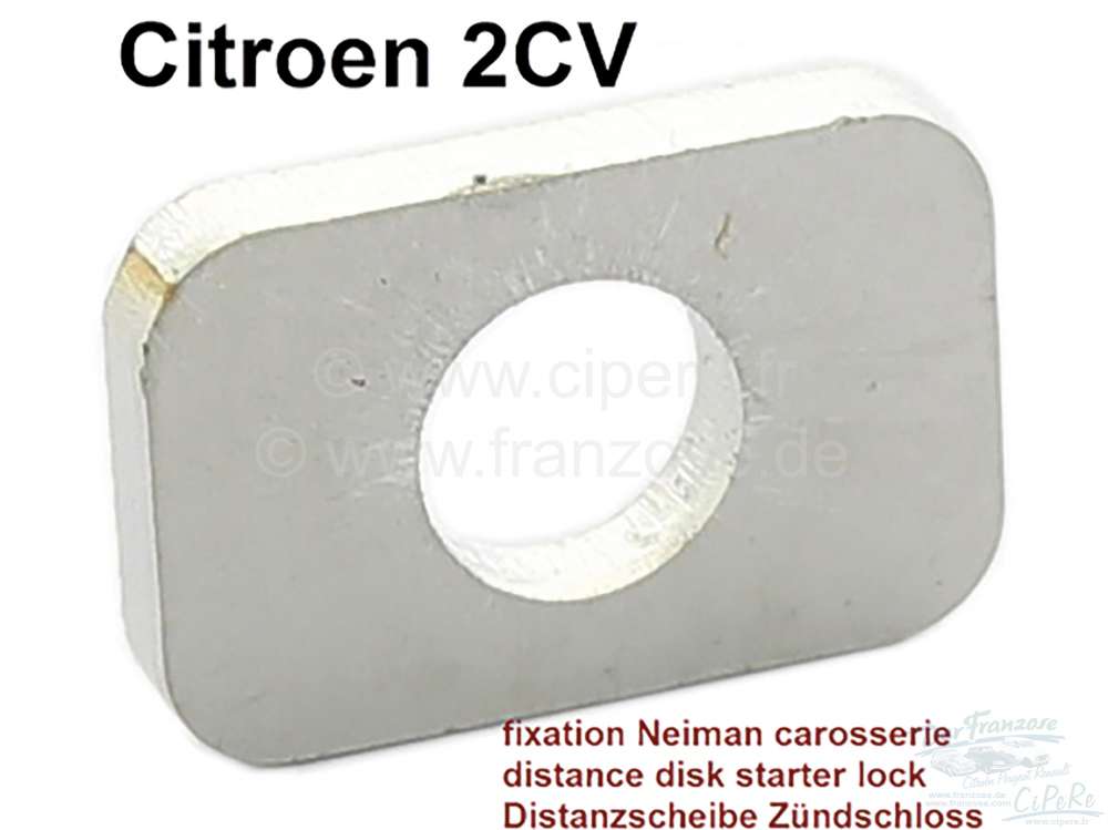 Citroen-2CV - entretoise entre contacteur Neiman et fixation carosserie en Inox, 2CV. Made in Germany.
