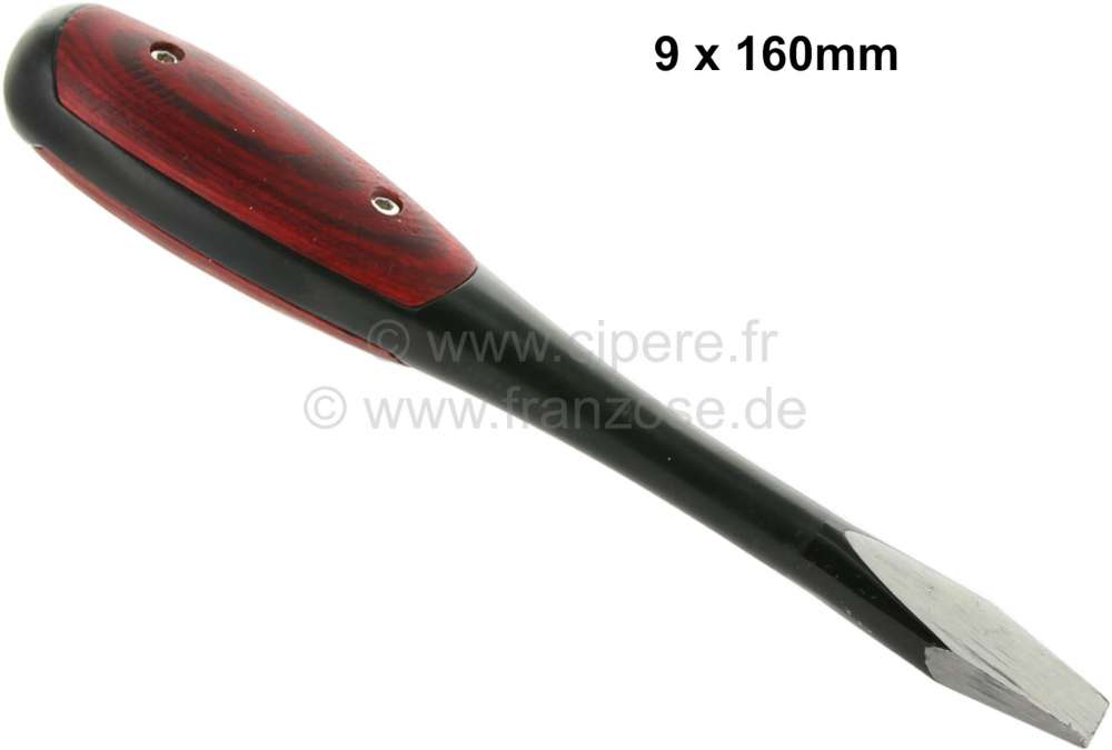 Citroen-2CV - tournevis avec manche en bois, dimensions : 9,0 x 160mm. Outillage de bord d'aspect rétro