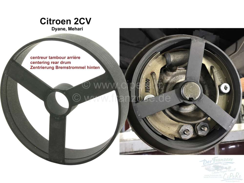 Citroen-DS-11CV-HY - centreur pour tambour arrière, 2CV, Dyane, Mehari, une nouvelle conception qui  fonctionn