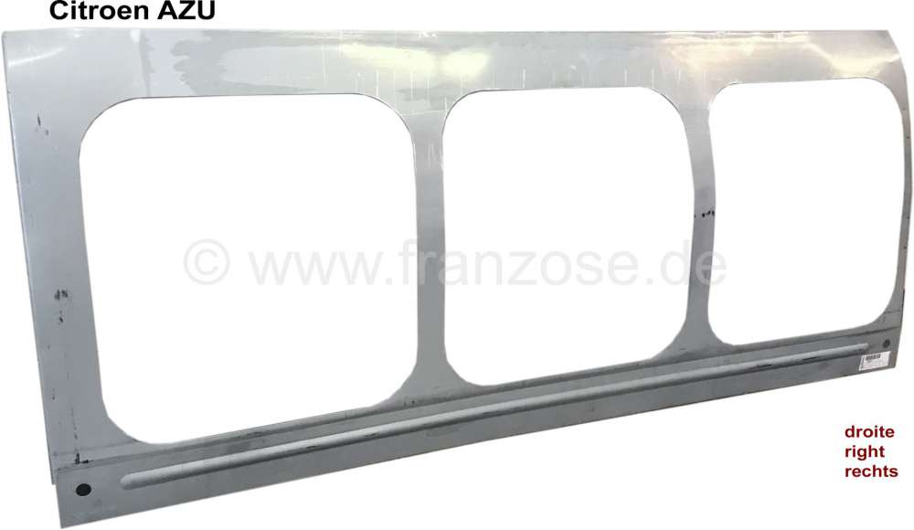 Alle - panneau latéral, Citroën AZU, panneau latéral de caisse arrière gauche, 3 ouvertures d