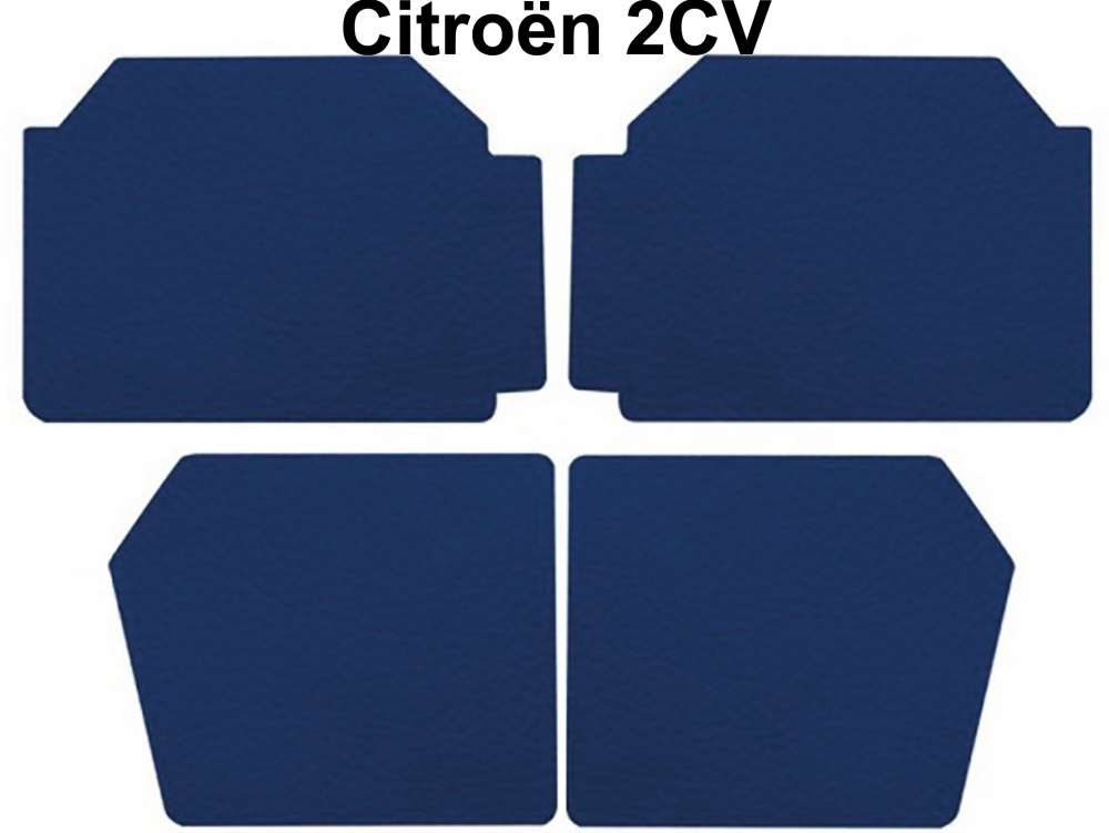 Citroen-DS-11CV-HY - panneau de porte, Citroën 2CV, skai bleu, jeu de 4 pces, grand modèle pour portière san