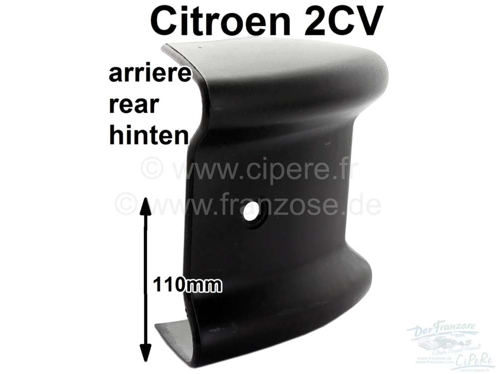Citroen-2CV - embout de pare-chocs arrière en plastique noir, 2CV, pièce d'origine, pour pare-chocs la