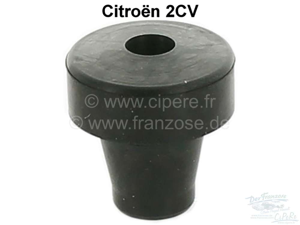 Citroen-2CV - butée caoutchouc de capot moteur sur pare-chocs, Citroën 2CV, butée d'appui du capot au