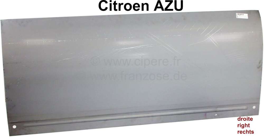 Citroen-2CV - paroie latérale arrière gauche, Citroën fourgonnette AZU, pour caisse sans vitre arriè
